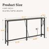 Gewudraw Sofa Table with Oulets and USB Ports, 55.1" Couch Table Behind Sofa, Industrial Long Skinny Stand for Hallway, Living Room, Bedroom, 6.5 Feet Power Cord view 3