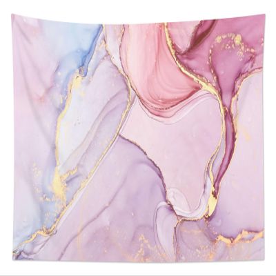 HVEST Pink Marble Abstract Tapestry for Bedroom & Living Room, Modern Luxury Nature Wall Hanging, 60L x 80W inches