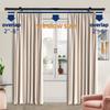 Black Curtain Rods 2 Pack, 5/8 Inch Small Curtain Rods for Windows 30 to 116 Inch Stainless Steel with Brackets Easy to Install for Bedroom Living room Bathroom Kitchen view 3