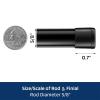 Black Curtain Rods 2 Pack, 5/8 Inch Small Curtain Rods for Windows 30 to 116 Inch Stainless Steel with Brackets Easy to Install for Bedroom Living room Bathroom Kitchen view 4