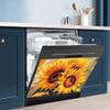 MLGB Farmhouse Sunflower Kitchen Dishwasher Magnet Skin Cover, Blooming Sunflower Painting Magnetic Refrigerator Door Panels Decal, Vinyl Sticker 23" x 17" Magnetic view 2