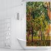 SHUODAOCO Green Forests Shower Curtain Watercolor Bathroom Shower Curtain Set with Hooks The Pine Trees in The Garden of The Asylum by Classic Art 108Wx72L view 3