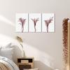 3 Pieces Flower Wall Art Flower Pictures Wall Decor X-RAY Plant Decor Flower Poster Plant Wall Art Lily Wall Art Flower Room Decor Flower Canvas Wall Art Plant Art for Room Decor (12''Wx16''Hx3PCS) view 4