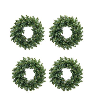 Christmas Wreath, Christmas Wreaths for Front Door, Large Pine Wreath, Artificial Green Pine Wreath for Front Door Window Walls Christmas Decor Indoor Outdoor Home Decoration (Color : 4 pcs, Size :