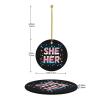 She Her Trans Pride Unique Circular Christmas Tree Ceramic Hanging Radiate Holiday Elegance Home Decor3 view 4