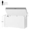 usikey 39.4 Toy Chest, Toy Box for Living Room, Storage Chest with 2 Safety Hinges, Lift Top Storage Bench, Storage Trunk, for Bedroom, Entryway, White view 3