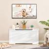 usikey 39.4 Toy Chest, Toy Box for Living Room, Storage Chest with 2 Safety Hinges, Lift Top Storage Bench, Storage Trunk, for Bedroom, Entryway, White view 4