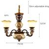 Chandelier European Luxury 3 Lamp Chandelier Zinc Alloy Glass Pendant Lights - Modern Simple Retro Home Lighting Pendant Lamp Bedroom Bathroom Kitchen Living Room Cafe Bar Restaurant Hanging Ligh ,pen view 3