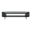 Entryway Shoe Bench with Storage, 2 Tier Shoe Rack Velvet Upholstered Shoe Organizer Shelf, Modern Bed End of Bench for Living Room Bedroom Hallway(80x43x45cm(31x17x18inch), Black) view 1