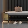 Entryway Shoe Bench with Storage, 2 Tier Shoe Rack Velvet Upholstered Shoe Organizer Shelf, Modern Bed End of Bench for Living Room Bedroom Hallway(80x43x45cm(31x17x18inch), Black) view 2