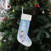 VeJerKK Christmas Christmas Stockings - Snowflakes Pattern in Winter Themed,Big Xmas Stockings Hanging Ornaments Candy Gift Bags for Christmas Fireplace Decorations,Grey - 20" view 4