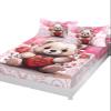 Cal King Fitted Bed Sheet Deep Pocket,Valentine's Day Love Balloons Bedding Sheet Soft Brushed Fitted Sheets,Cute Bear Dolls Hotel Luxury Fitted Bottom Sheet with Pillowcase Set view 3