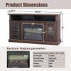58" Farmhouse TV Stand with 23" Electric Fireplace Heater, Rustic Entertainment Center for TVs up to 65", Multi-Storage Cabinets, Stylish Home Decor for Cozy Living Rooms. (Espresso) view 3