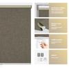 HOTSOON Blackout Roller Shades for Windows Cordless Linen Thermal Insulation Pull Down Roller Blinds, UV Protection, Blinds for Windows, Door, Brown, 23" W x 78" H view 2