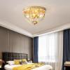 SteFik Industrial Semi Flush Mount Ceiling Light,Antique Clear Crystal Hallway Light Fixtures Farmhouse Ceiling Lamp Compatible with Hallway Corridor Kitchen Bedroom Passway,Pendant view 4