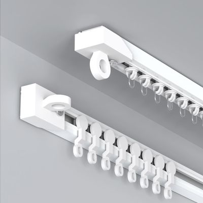 YFZNWHX 1-5M Adhesive Curtain Track Ceiling Or Wall Mount, Ceiling Rail Room Divider, Self Adhesive Curtain Rod No Drill, Screws Or Tools (Color : Ceiling mounting, Size : 1.3M)