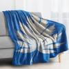 zcwl Leaf Blanket Twin XL Size, Blue Fleece Throw Blanket for Couch Bed Sofa, Simple Botanical Patterned Blankets and Throws, Super Soft Cozy Plush Flannel Blanket, 66x90, Decor & Gift view 2