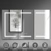 Lighted Medicine Cabinet for Bathroom, Medicine Cabinet with Mirror, Wall Mounted Bathroom Mirror with Storage, Anti-Fog 2 Doors Bathroom Wall Cabinet with LED Lights for Bathroom Vanity 48x28inch view 2