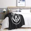 zcwl Bear Throw Blanket, Wildlife Fleece Blanket for Couch Bed Sofa, Black and White Patterned Blankets and Throws, Super Soft Cozy Plush Flannel Blanket, 30x40, Decor & Gift view 3