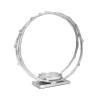 Silver Circle Hurricane Candle Holder view 1