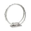 Silver Circle Hurricane Candle Holder view 2