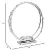 Silver Circle Hurricane Candle Holder view 3