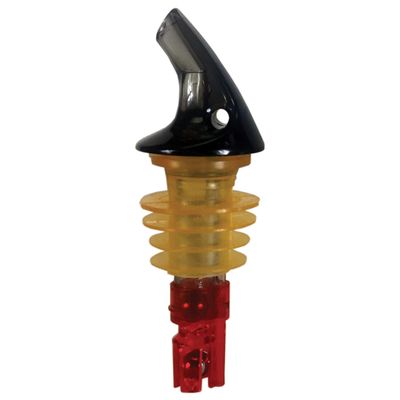 Spill-Stop 386-14 Posi-Por 2000 Pourer, 1 oz., Smoke with no Collar, Made in USA, Pack of 12, Oil and Liquor Stopper Spout, Bottle Mouth, Flip Tops