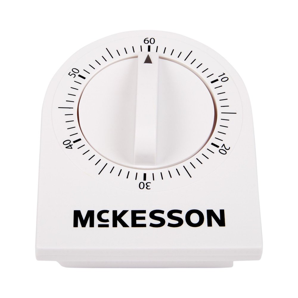 McKesson 60-Minute Wind Up Timer with Single Chime - Visual Timer for Home, Kitchen, Classroom, 1 Count
