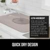 GORILLA GRIP Ultra Water Absorbent Microfiber Dish Drying Mat, 18x24, Quick Dry Thick Mesh, Slip Resistant Pad for Sink Dishes or Under Rack, Kitchen Counter Accessories, Machine Wash Mats, Almond view 3