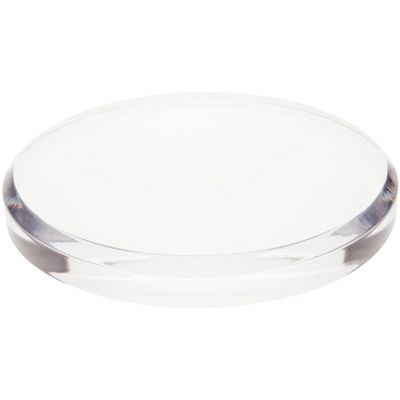 Plymor Clear Acrylic Beveled Round Display Base, 8" W x 8" D x 1" H, Pack of 3