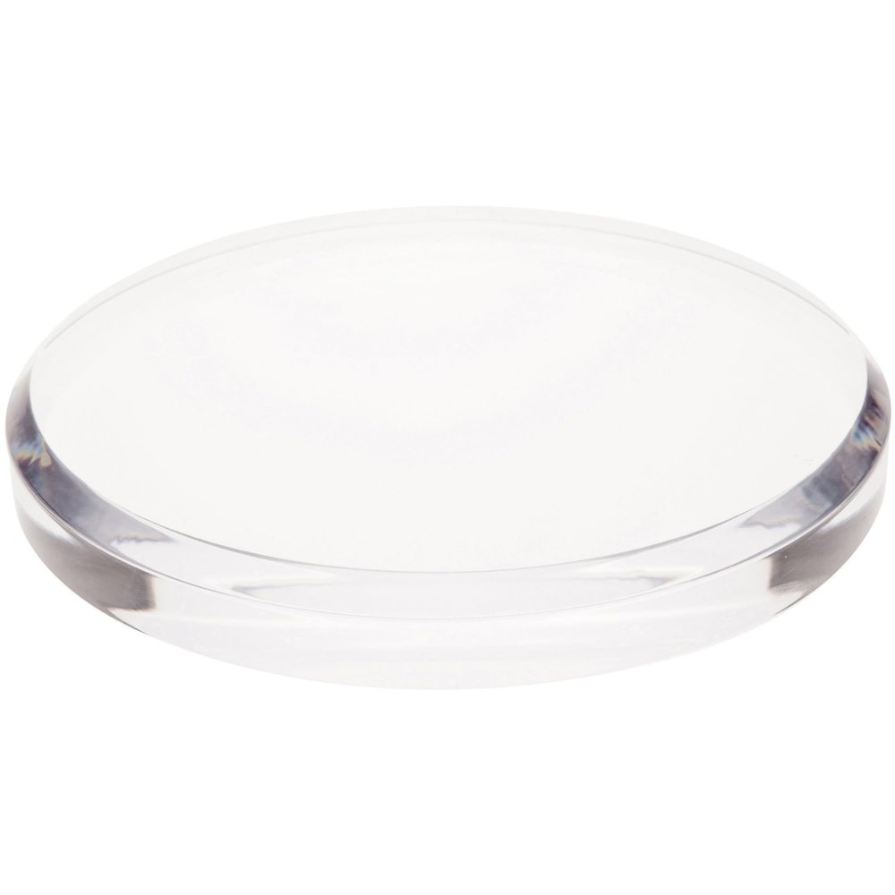 Plymor Clear Acrylic Beveled Round Display Base, 8" W x 8" D x 1" H, Pack of 3