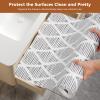 CLENAT Drawer and Shelf Liner for Kitchen Cabinets, Non-Adhesive 11.8IN x 20FT Strong Grip Thickened Cabinet Liners for Shelves, Non-Slip Mats Shelving Paper Protect Cupboard, Dresser, Pantry | Gray view 3