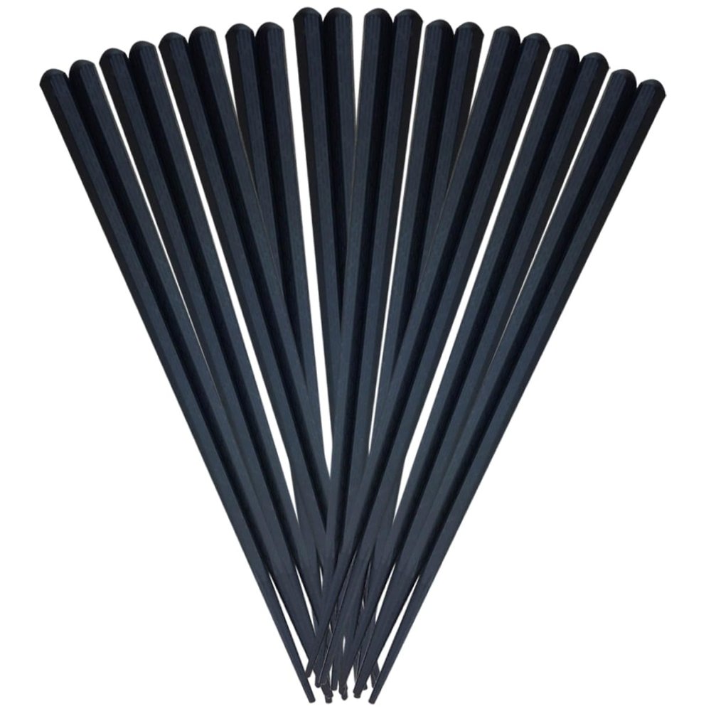 OKUMEYR 10pairs Hexagon Shape Skid Chopsticks Dishwasher Safe and Convenient for Home Sushi and Outdoor Use