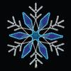 LED Rope Light Snowflake Motif - Lighted Silhouette - Cool White and Blue - 40.5 Inch view 1
