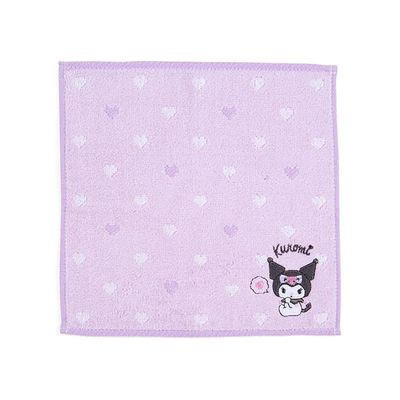 Sanrio 260690 Kuromi Kuromi Petite Towel, 7.9 x 7.9 x 0.1 inches (20 x 20 x 0.3 cm), Character 260690