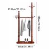LINKIO Freestanding Clothes Hanger Household Floor-Standing Coat Rack Bedroom Hanger Nordic Style Simple Modern Double Rod Living Room Clothes Rack Coat Treefree-Standing (Size : 80 * 30 * 180cm) view 2
