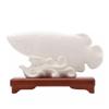 Meditating Buddha Statue Ceramic Home Living Room Lucky Arowana Craft Ornaments Creative Front Shop Opening Gift Figurine Sitting Sculpture Decoration view 1