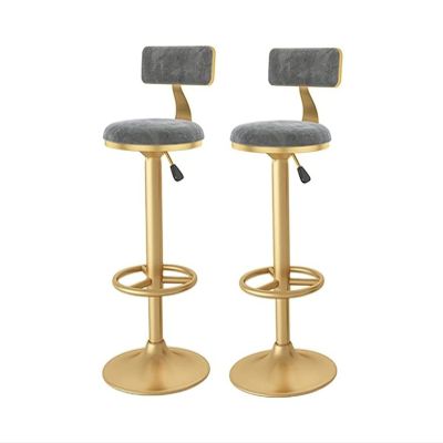 24" Set of 2 Adjustable Swivel Barstools Velvet with Chrome Base, Counter Height Hydraulic Pub Kitchen Counter Chairs, for Kitchen Island, Bistro, Breakfast Restaurant Stools r : Blue