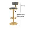 24" Set of 2 Adjustable Swivel Barstools Velvet with Chrome Base, Counter Height Hydraulic Pub Kitchen Counter Chairs, for Kitchen Island, Bistro, Breakfast Restaurant Stools r : Blue view 3