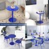 Lonmrrton Round Pub Table Cocktail Bistro Table, Bar Height Table Kitchen Dining Table Leisure Coffee Table End Table with Metal Base, Easy Assembly (Size : 48x48x72cm) view 4