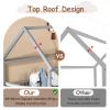 Zevemomo Twin House Bed for Kids, Wooden Montessori Bed with Fence and Roof for Toddlers, Kids Floor Bed Frame for Girls & Boys, Twin Grey view 4