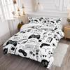 AILONEN Video Game Comforter Set Full Size, Video Gamer Console Joystick Controller Bedding Set,Computer Retro Arcade Play Gaming Comforter Set 3 Pieces, 1 Quilt and 2 Pillowcases view 2