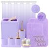 XLHOMO Bathroom Accessories Set, Bathroom Sets with Shower Curtain and Rugs view 1