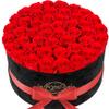 Prifroti 47 Flowers in a Luxury Suede Box, Birthday Gifts for Women, Preserved Flowers, Mothers Day Roses Gift for Mom, Red view 1