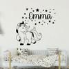 Personalied Name with Unicorn & Stars Wall Sticker Vinyl Custom Name Wall Decal for Kid Girls Child Bedroo Nursery Playroom Decoration Home Art Decor YMX89 view 3