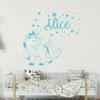 Personalied Name with Unicorn & Stars Wall Sticker Vinyl Custom Name Wall Decal for Kid Girls Child Bedroo Nursery Playroom Decoration Home Art Decor YMX89 view 4