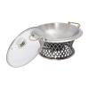 Round Chafing Dish Stainless Steel Chafer Roll Top Chafer for Catering Buffet Warmer Set Dinner Serving Buffet Warmer with Pans and Fuel Holders for Home and Restaurant Use (Style 16,Bronze) view 4
