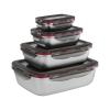 YLARMY 4PCS Stainless steel Food Storage Container with lids - Leakproof & Airtight for Kitchen,Meal Prep Lunch Box, Stackable Leftover Containers for Freezer Oven Safe 220ml/600ml/1500ml/2900ml view 1