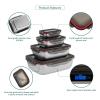 YLARMY 4PCS Stainless steel Food Storage Container with lids - Leakproof & Airtight for Kitchen,Meal Prep Lunch Box, Stackable Leftover Containers for Freezer Oven Safe 220ml/600ml/1500ml/2900ml view 2