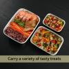 YLARMY 4PCS Stainless steel Food Storage Container with lids - Leakproof & Airtight for Kitchen,Meal Prep Lunch Box, Stackable Leftover Containers for Freezer Oven Safe 220ml/600ml/1500ml/2900ml view 3